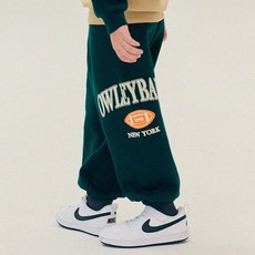 OWLEYBARN 兒童款橄欖球刷毛寬版束口褲