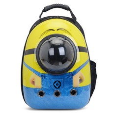 진호 반려동물 우주선 백팩, 미니언즈 옐로우, 1개