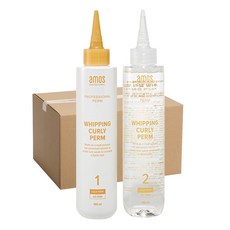 아모스 휘핑 컬리 펌 1제 150ml x 60p + 2제 150ml x 60p, 1개