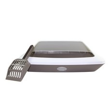 Oops 平板型貓砂盆 + 貓砂鏟, 棕色, 1個