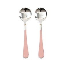 Willive 韓國製 304不鏽鋼 Nino 陶瓷兒童餐具, 淺粉紅色, 單品, 2個