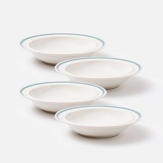 ssueim Retro line系列義大利麵碗 M號, 4個, 復古藍