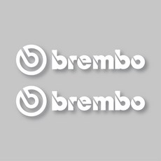 戶外車用Brembo中型裝飾貼紙, 2個, 白色