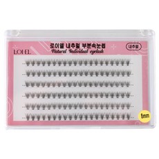 LOIEL 내추럴 부분 속눈썹 내추럴형 120P-8mm, 혼합색상, 1개