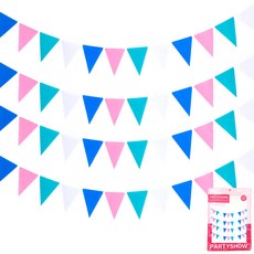 PARTYSHOW 毛氈三角派對掛旗, 冰淇淋, 4個