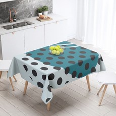마켓에이 野餐插畫廚房餐桌桌布, TYPE11, 85 x 85 cm