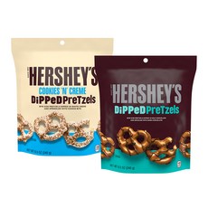 허쉬 딥피드 프리첼 쿠키앤크림 + 밀크초콜렛, 1세트, 240g