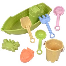 Sandy Toy 桶裝沙灘玩具8件組, 1組, 桶裝沙灘 多色, 500克