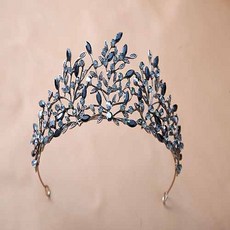 Damon 葉子串珠點綴自助婚禮皇冠 RTY027, 金色黑色, 1個