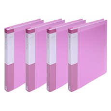 ECO Chungwoon PP透明資料夾 A4 40頁, 粉紅色, 4個