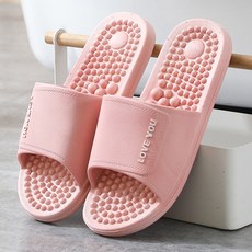 아리코 파스텔 지압 거실 슬리퍼, 핑크, 1개 핑크, 1개