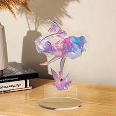 Ez2mk IT50 2D平面壓克力桌面芭蕾舞女孩裝飾, B款