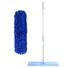 World Clean Shine 大拖把 60cm + 超細纖維拖布墊, 1套, 混合顏色