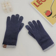코코드림 여성용 쏘헤븐 배색 앙고라 니트 스마트폰 터치 장갑 양손 세트