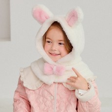 hejmini 兒童蹦蹦兔斗篷連帽圍脖