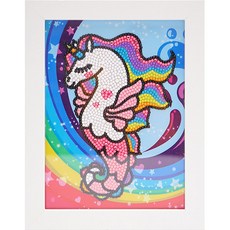 제이미마켓 보석십자수 액자 캐릭터 십자수, 인어유니콘, 1세트