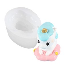 Rosa可愛獨角獸矽膠模具 灰色, 藍色