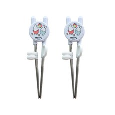 Miffy 幼兒用 第1階段 學習筷, 白色, 2個