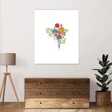 끌래망스 꽃다발 실사 롤스크린 일반