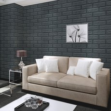 PEONIST 自黏式隔熱泡棉磚壁貼 3mm, 灰色, 10個