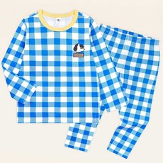 몰리멜리 아동용 체크가좋아퍼피 실내 상하복 세트