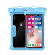 물놀이 핸드폰 방수팩, 블루, 1개