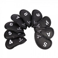 뉴즐 더블사이드 넘버 아이언 커버 9종 세트, 올블랙