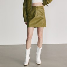 WONDERPLACE ORDINARY HOLIDAY 皮革迷你裙 W7C24RIMS103