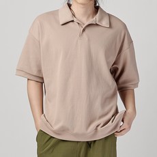 하이후 남성용 통기성 PK 오버핏 반팔 카라티 HT2023