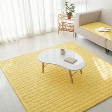 지베딩 국내 제조 컬러풀 침대패드 겸 카페트, 옐로우