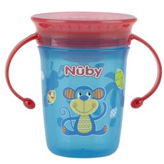 Nuby 學習杯 #10410, 藍色+紅色, 1個