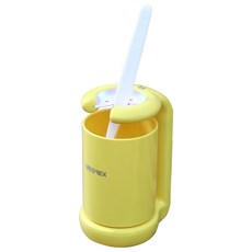유토렉스 UV C 양치컵 동시살균 투인원 무선 칫솔살균기, URC-13, 크롬옐로우