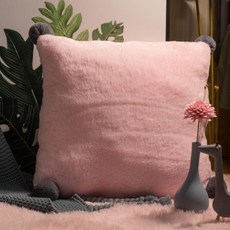 Floze極細纖維毛球彩色絲絨抱枕套