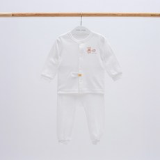 cubynmom 幼兒蝴蝶餅小熊簡約長袖家居服套裝