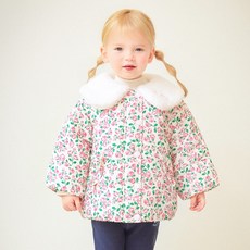 mollimelli 女童玫瑰花朵鋪棉外套