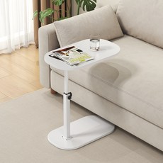 SOHEIM 可調式高度沙發邊桌, 全白色