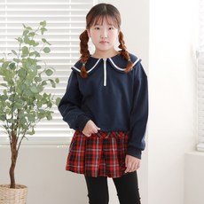 J-KID JUNIOR 女童水手領短版T恤