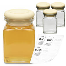 mir Hexa Pantry 矽膠密封調味罐 150ml x 4入 + 香草方形黃色罐 4入 + 8種調味標籤組, 1套, 調味罐 150ml(4入) + 香草方形(4入) + 8種調味標籤