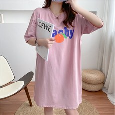 長版短袖哺乳上衣