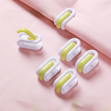 홈사랑 빠짐없는 침대시트 고정 집게 6p, 연녹색