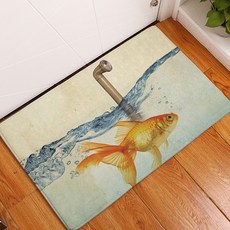 The Flow Company 啵啵金魚印花廚房玄關地墊, 001