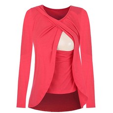 LUNA GLAM 孕婦素色哺乳上衣 CHS171