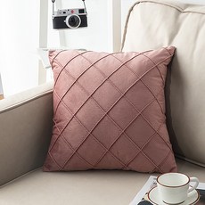 Home Flow 獨特格紋風格天鵝絨抱枕套