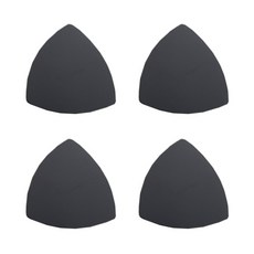 圖形不鏽鋼現代三角杯墊4入, 黑色, 4個