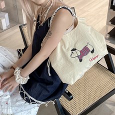 MEICHEL 刺繡托特包 手拿包 大容量環保袋 11428