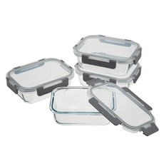 comet 可微波方形保鮮盒, 4個, 4個容器 + 4個蓋子