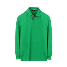 베이직플러스 남성용 에어로쿨 체크 넥 카라 긴팔 티셔츠 BSH-88-1