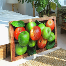 Kuching island. 加大版 橫財滿滿 致富畫框 橫式 8 財物豐盛 蘋果掛畫