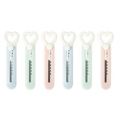 indi.k 愛心手柄迷你美工刀3款 x 2入組, 1套, 混色