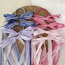 BEASOL 女童用柔美長緞帶髮圈 4款 x 2入組